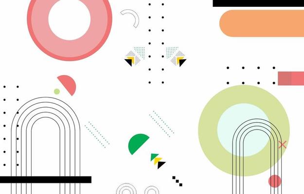 Colorfull Geometric Background with dots