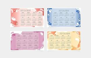 2021 Calendar Templates vector