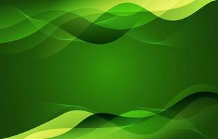 Abstract Wavy Green Background vector