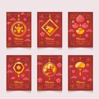 Chinese New Year Cards vector