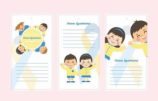 Down Syndrome Note and Banner Template vector