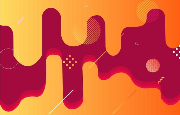 Orange and Red Background with dots and circle