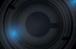 Speaker Like and Blue Light Black Background vector