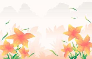 Yellow Flower in Garden vector