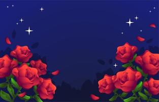 Floral Red Rose Background vector