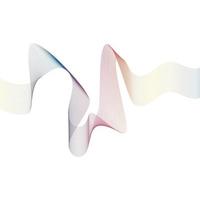 Waves line gradient vector