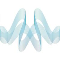 Gradient Waves line vector
