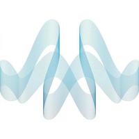 Gradient Waves line vector