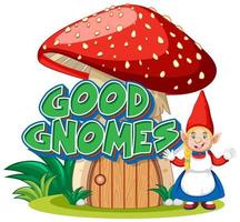 Good gnomes logo on white background vector