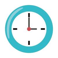 Clock round frame time symbol isolated vector