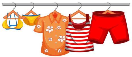 Summer clothes hanging isolated vector