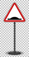 Red traffic sign on transparent background vector