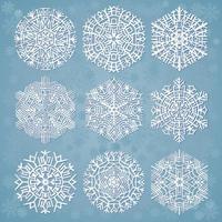 Snowflakes on blue background vector