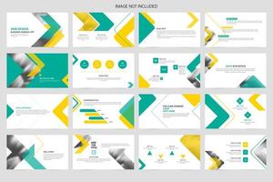 Minimal slide presentation template vector