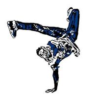 African American hip hop dancer vector