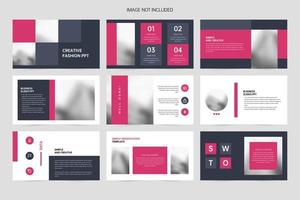 Company simple presentation PPT template vector