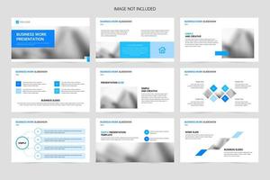 Minimalistic company business presentation slides vector