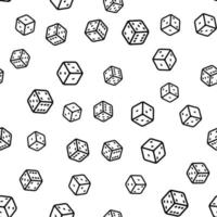 Seamless pattern with black and white dice vector