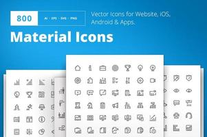 Material design pixel perfect icons set vector