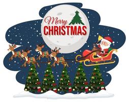 Isolated Merry Christmas banner vector