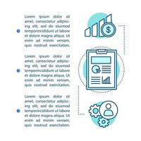 Business analytics, metrics article page vector