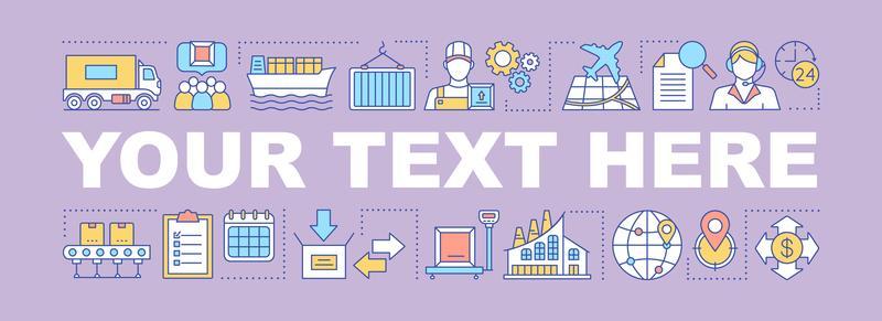 Production process word concepts banner
