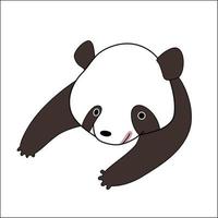 oso panda de dibujos animados lindo vector