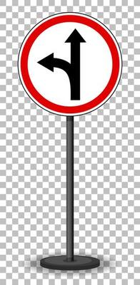 Red traffic sign on transparent background