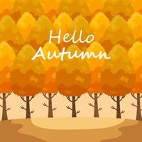 Autumn Background with Hand Drawn Leaves vector