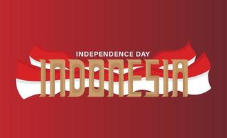 Indonesia Independence day banner vector