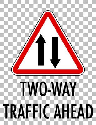 Red traffic sign on transparent background