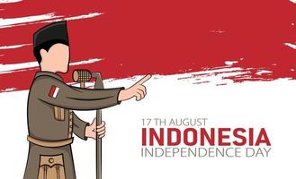 Indonesia Independence day banner vector