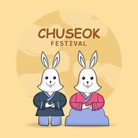 Chuseok Festival Celebration vector
