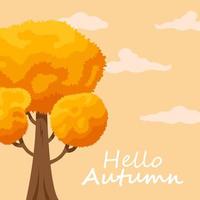 Autumn Background with Hand Drawn Leaves vector