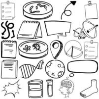 Set of item and symbol hand drawn doodle vector