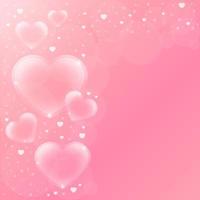 elegante fondo de corazón rosa suave vector