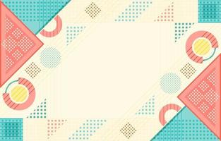 Colourful Abstract Flat Geometric Shapes Composition vector