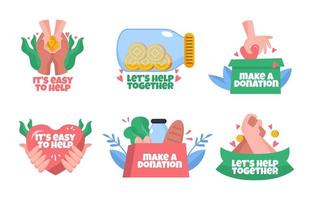 Normalize Giving Helping Hands and Donations vector