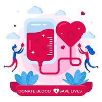 Blood Donation Program Concept vector