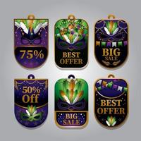 Mardi Gras Label vector