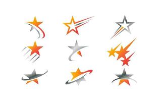 colección exclusiva de logos de estrellas vector
