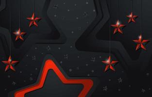 Masculine Red and Black Star Background vector