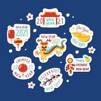 Chinese New Year Sticker vector