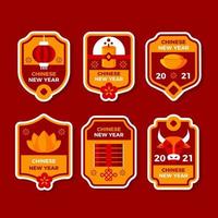 Chinese New Year Label Collection vector