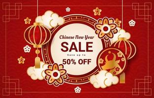 Chinese New Year Sale vector