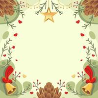 Christmas Background With Green And Red Color vector