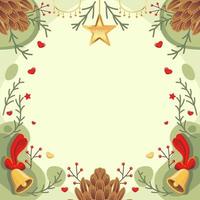 Christmas Background With Green And Red Color vector