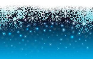 Blue Winter Snowflakes Background vector