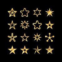 iconos de varias formas de estrella vector