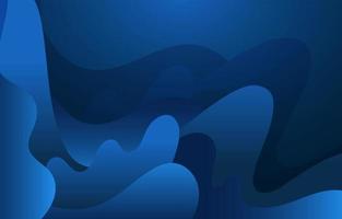 Wavy Dark Blue Organic Background vector